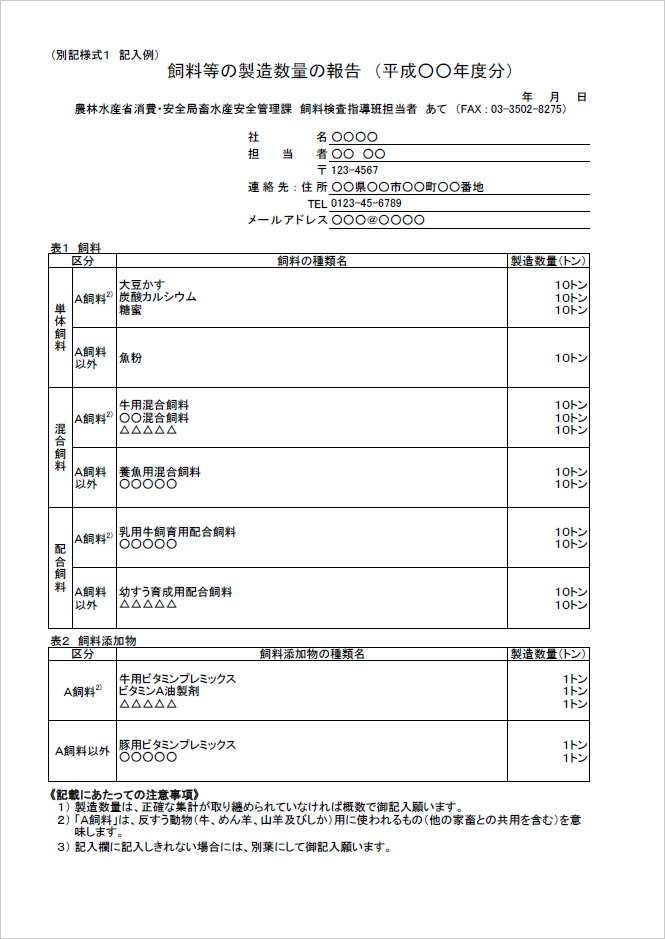 別記様式1記入例